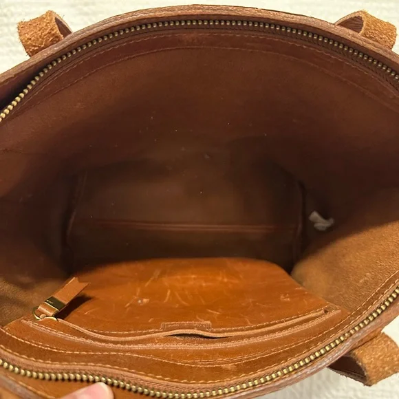 Madewell Cognac Leather Tote Bag - Picture 4 of 6